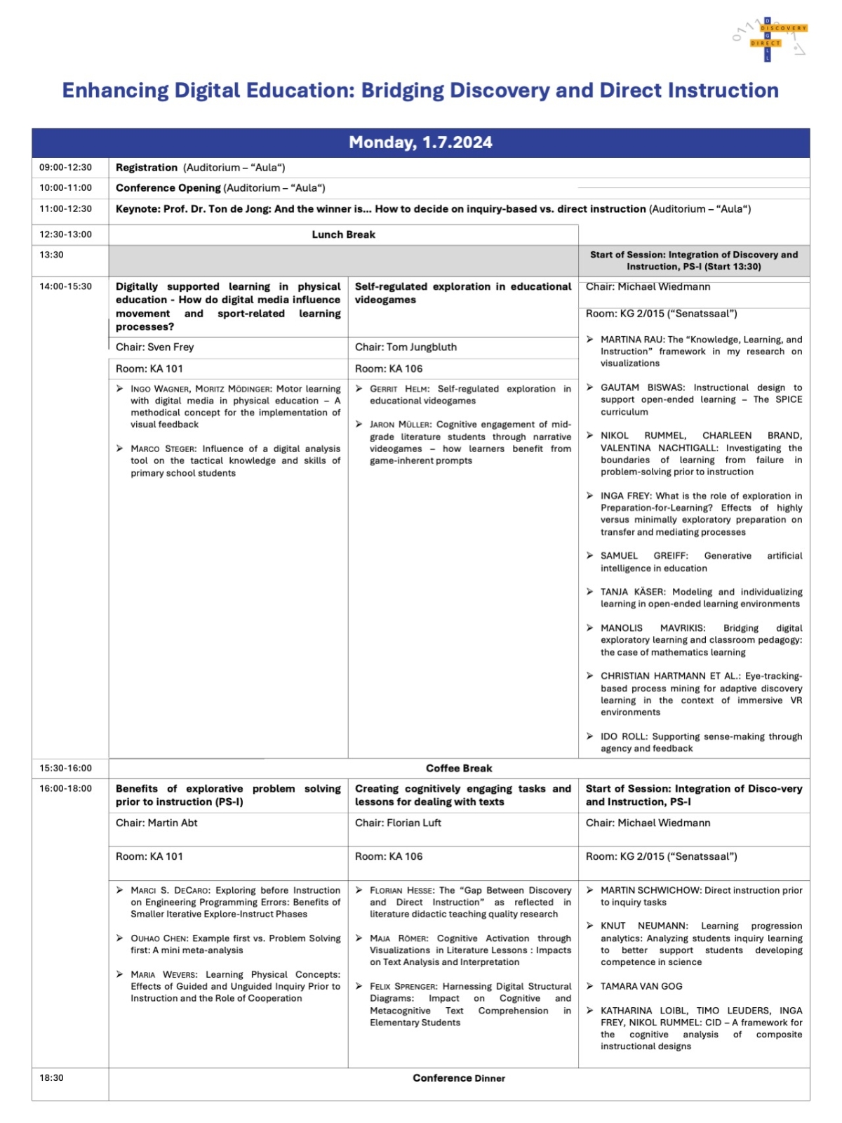 Di.ge.LL-Tagung 2024: Enhancing Digital Education - Bridging Discovery ...